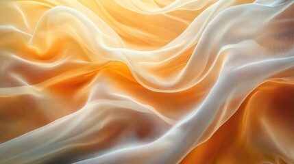 Obraz premium Sunlit orange silk fabric texture background