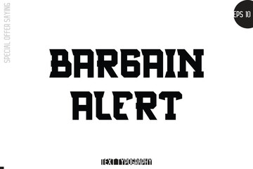 Special Offer Template Design Banner Typography Text Bargain Alert