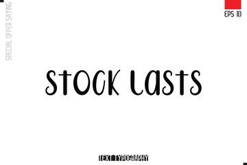 Typography Lettering Special Offer Design For Advertising Stock Lasts