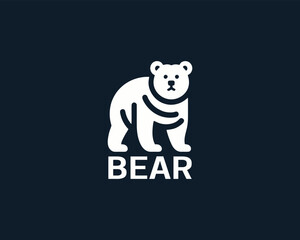 Bear logo vector design icon illustration. 