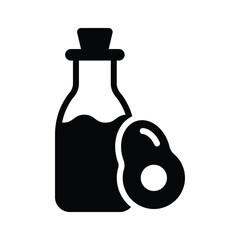 Premium icon of avocado oil bottle for skin and hair nourishment