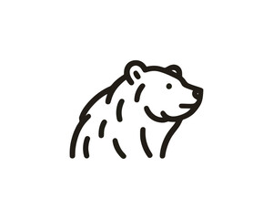 Bear logo vector design icon illustration. 