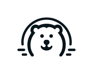 Bear logo vector design icon illustration. 