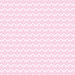 Background paper or fabric, with floral damask and baroque, seamless ornamental pattern