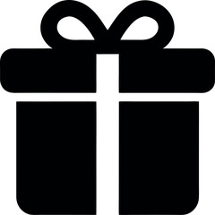 gift box icon designed with a ribbon to represent celebration and generosity suitable for occasions like birthdays and holidays.