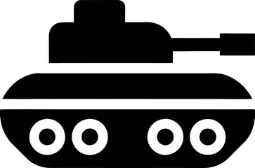 military tank icon representing defense and strategy, suitable for designs related to history, warfare, or military themes.