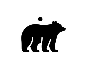 Bear logo vector design icon illustration. 