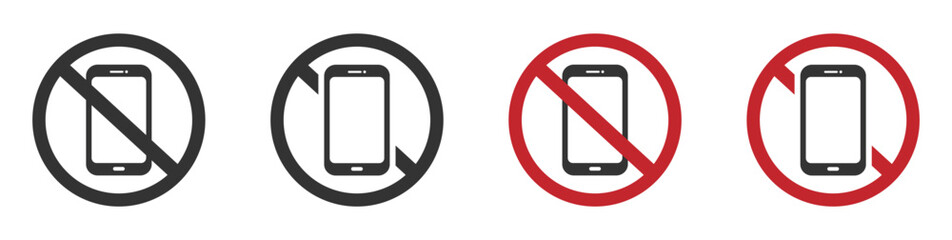Off the phone sign. No phone allowed icon