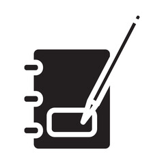 notebook glyph icon
