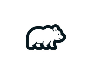 Bear logo vector design icon illustration. 