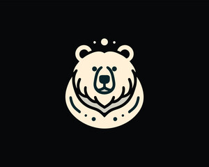 Bear logo vector design icon illustration. 
