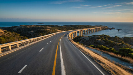 Fototapeta premium A journey along coastal highways