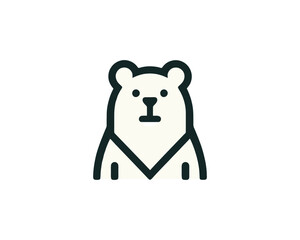 Bear logo vector design icon illustration. 