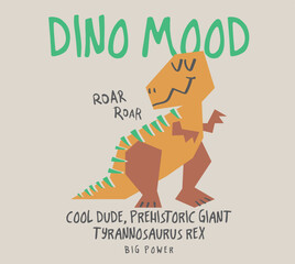 vector cartoon dino illustration for t shirt print  © basws