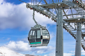 Scenic Gondola Ride in Mountains