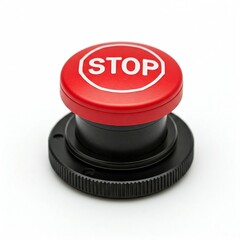 red button with a word stop