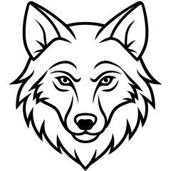 wolf head vector