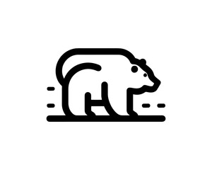 Bear logo vector design icon illustration. 