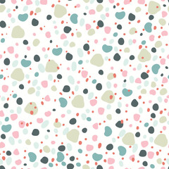 Color Polka Dot. Abstract Vector Art. Seamless Vintage Drop. Small Pattern Cool Summer. Black Random Spot Confetti. Seamless Eps Dot Sparkle. Rainbow Happy Background. Blue Christmas Random