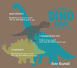vector cartoon dino illustration for t shirt print 