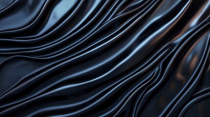 Fototapeta premium Abstract Dark Blue Draped Fabric Texture Background