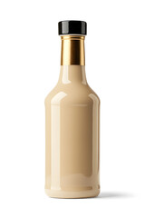 A bottle of Irish cream liqueur cocktail. Product mock up isolated on white