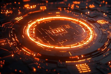 Circuitry Ignites: Technology Illuminates Innovation with Digital Glow.