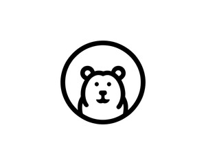 Bear logo design icon symbol vector illustration. 