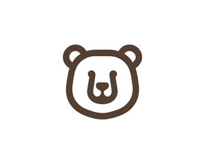 Bear logo design icon symbol vector illustration. 