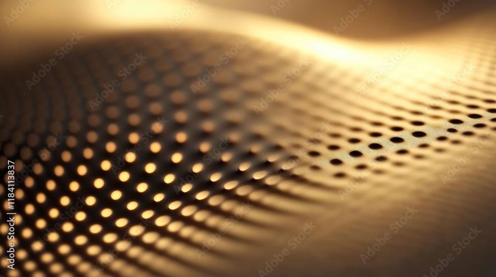 Poster abstract d grid with glowing points, representing technology, innovation, and data.