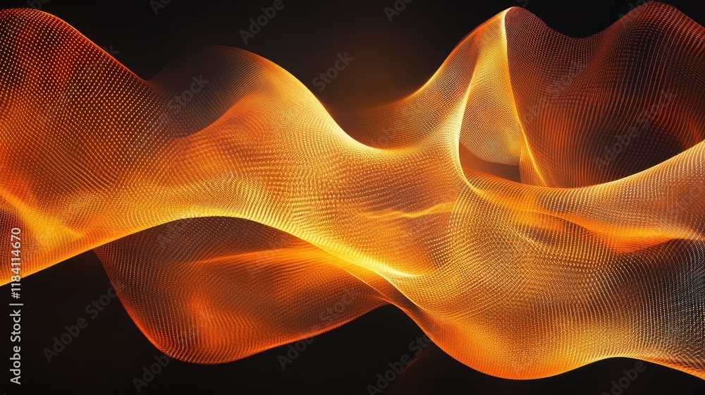 Poster abstract data visualizations and glowing lines, symbolizing analytics and technology in modern busin