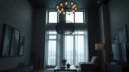 Modern Industrial Loft With Vibrant Abstract Wall Art