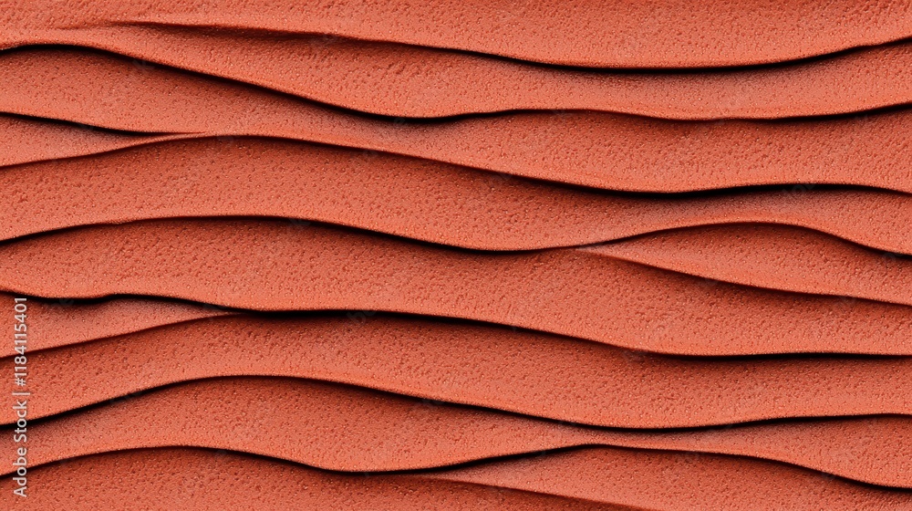 Poster Abstract Terracotta Wave Pattern Texture Background