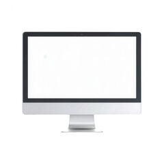 Fototapeta premium A modern computer monitor displaying a blank screen for versatile usage., isolated on a transparent background.