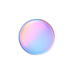 Obraz premium A stunning iridescent sphere reflecting light and colorful hues., isolated on a transparent background.