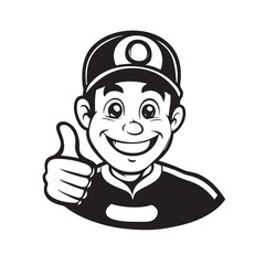 smiling boy with hat