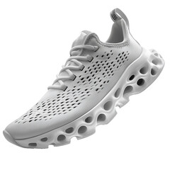 Men's Hole Sole Jogging Shoes isolated on a white background