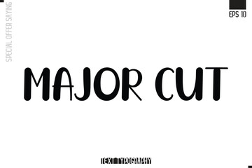 Special Offer Typography Text Script Lettering Design Major Cut.