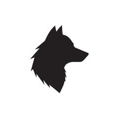 Obraz premium Silhouette of a Wolf's Head - Vector Illustration