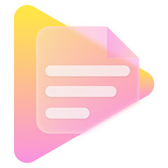 Obraz premium Media Phone Business Widget Pink Peach App Glassmorphism UI Icon Sign and Symbol Design Illustrator Png Svg