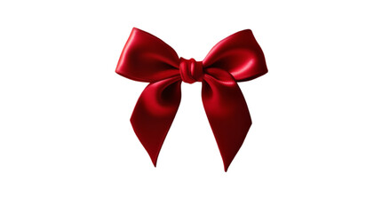 Fototapeta premium A red color bow without background, PNG, High quality