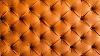 Fototapeta premium Luxurious Orange Tufted Velvet Upholstery Texture