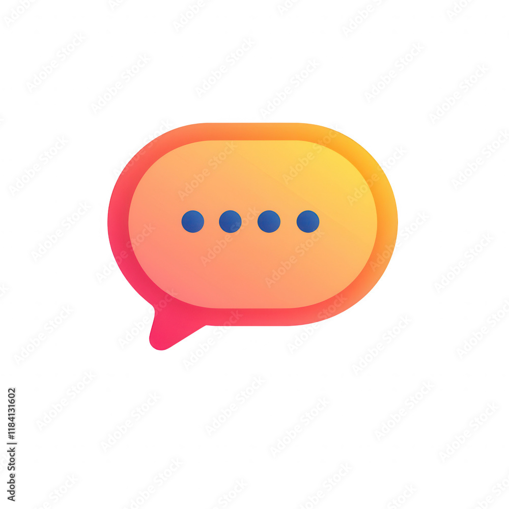 Poster modern chat bubble design highlighting digital communication and interaction., isolated on a transpa