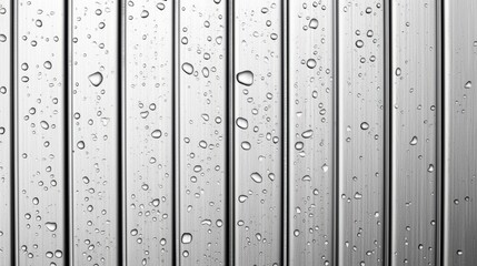 Water Droplets on Corrugated Metal Surface - Abstract Background Texture