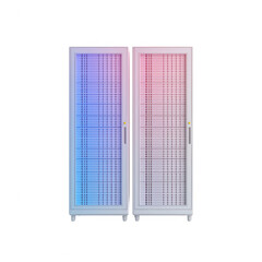 Modern dual-color refrigerated display units with sleek design., isolated on a transparent background.