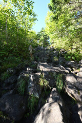 Fototapeta premium Climbing Mt. Tateshina, Nagano, Japan