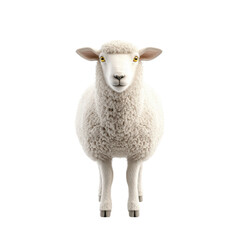 Fototapeta premium Realistic 3D illustration of a fluffy sheep