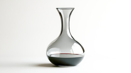 Elegant glass decanters showcasing rich red liquid in a minimalist setting