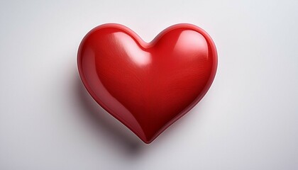 Obraz premium red heart isolated on white or white background