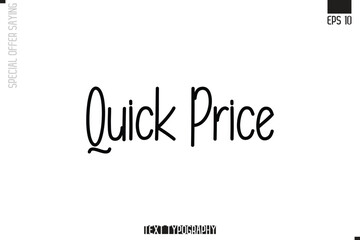 Special Offer Typography Text Script Lettering Design Quick Price